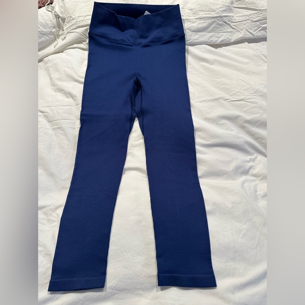 J.Crew Active SculptStretch High-Rise Ribbed Leggings - Size Small - Bright Blue